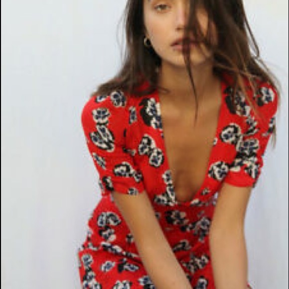 Realisation Par Ozzie Dress Pansy Red Floral XXS - Picture 5 of 8